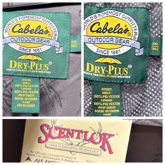Cabelas Scentlok Suede Hunting Jacket Pants Seclusion 3D Open Country 3XL Tall - Picture 11 of 11
